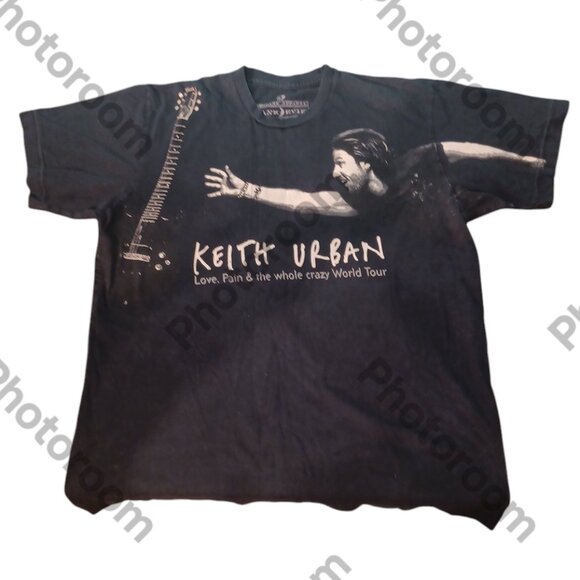 Keith Urban 2007 Concert Tshirt 'Love, Pain & The Whole Crazy World Tour 4964 - Picture 1 of 7